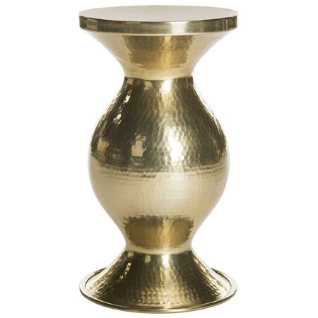 SAFAVIEH 22 x 12 x 12 in. Janus Hammered End Table, Gold FOX5522A